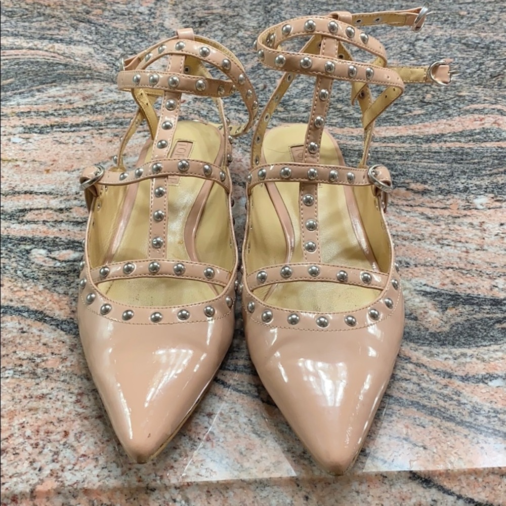 Topshop Genuine Leather Light Pink Mules